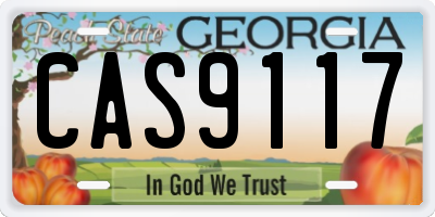GA license plate CAS9117