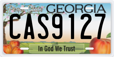 GA license plate CAS9127