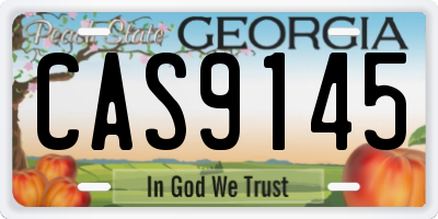 GA license plate CAS9145