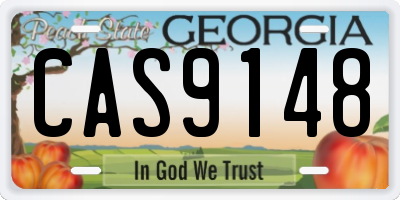 GA license plate CAS9148