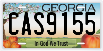 GA license plate CAS9155