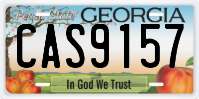 GA license plate CAS9157