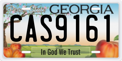 GA license plate CAS9161