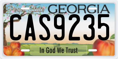 GA license plate CAS9235