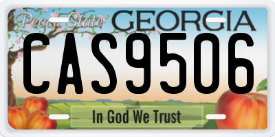 GA license plate CAS9506