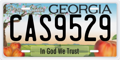 GA license plate CAS9529