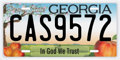 GA license plate CAS9572