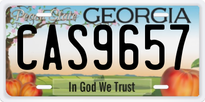GA license plate CAS9657