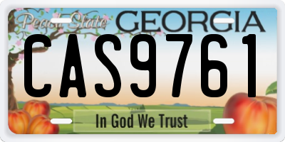 GA license plate CAS9761