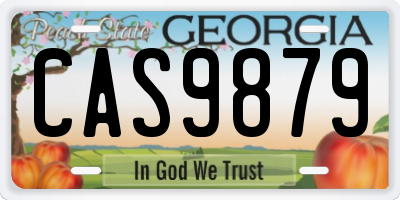 GA license plate CAS9879