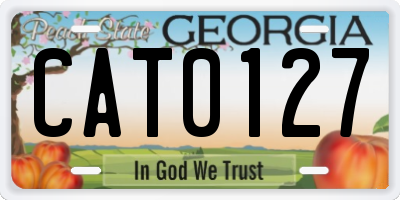 GA license plate CAT0127