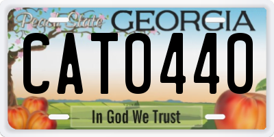 GA license plate CAT0440