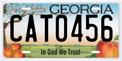 GA license plate CAT0456