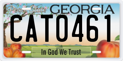 GA license plate CAT0461