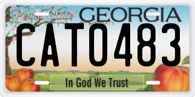 GA license plate CAT0483