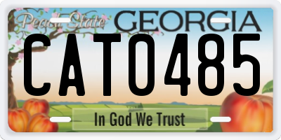 GA license plate CAT0485