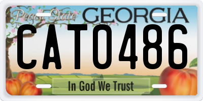 GA license plate CAT0486