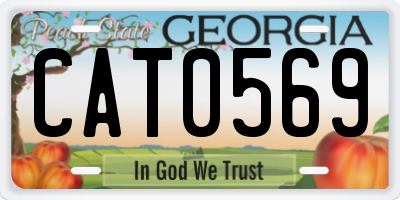 GA license plate CAT0569