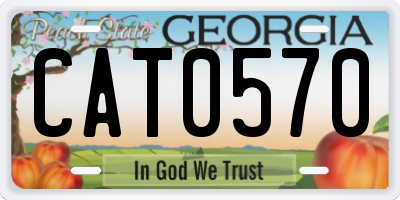 GA license plate CAT0570