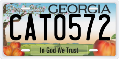 GA license plate CAT0572