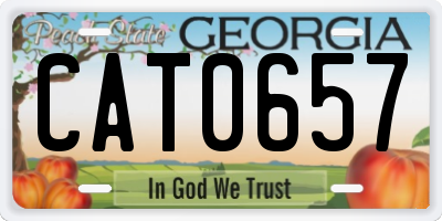 GA license plate CAT0657