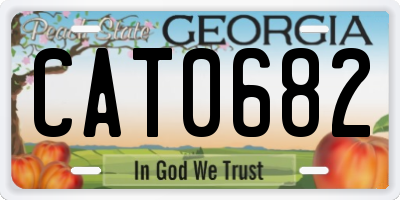 GA license plate CAT0682