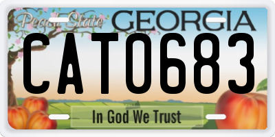 GA license plate CAT0683