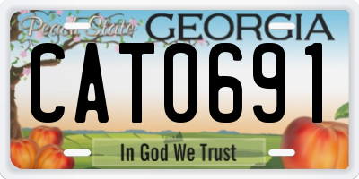 GA license plate CAT0691