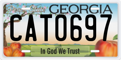 GA license plate CAT0697