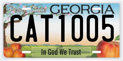 GA license plate CAT1005