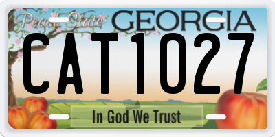 GA license plate CAT1027