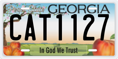 GA license plate CAT1127