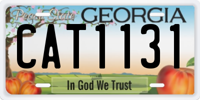 GA license plate CAT1131