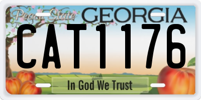 GA license plate CAT1176