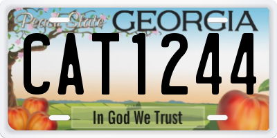GA license plate CAT1244