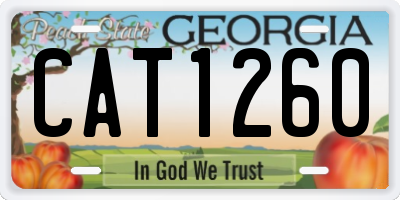 GA license plate CAT1260