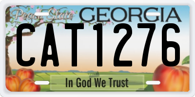 GA license plate CAT1276