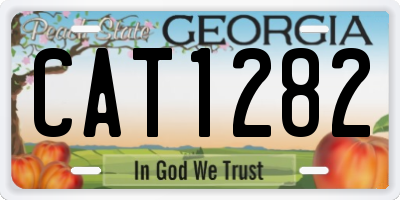 GA license plate CAT1282