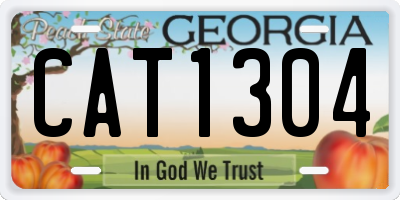 GA license plate CAT1304