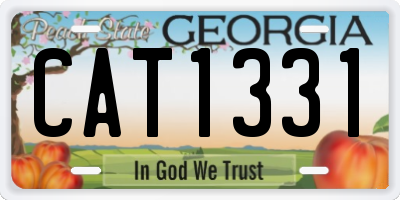 GA license plate CAT1331