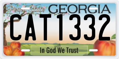 GA license plate CAT1332