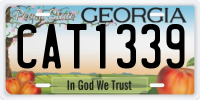 GA license plate CAT1339