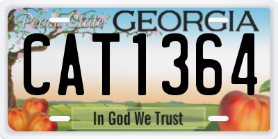 GA license plate CAT1364