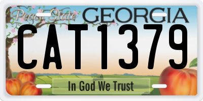 GA license plate CAT1379