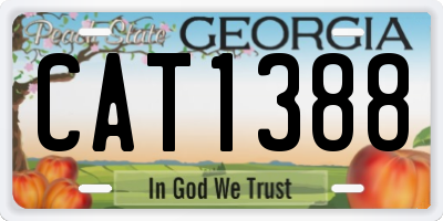 GA license plate CAT1388