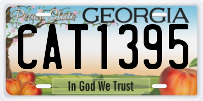 GA license plate CAT1395