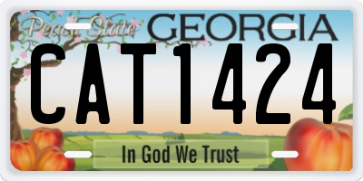 GA license plate CAT1424