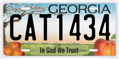 GA license plate CAT1434
