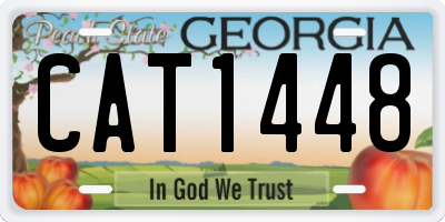 GA license plate CAT1448
