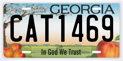 GA license plate CAT1469
